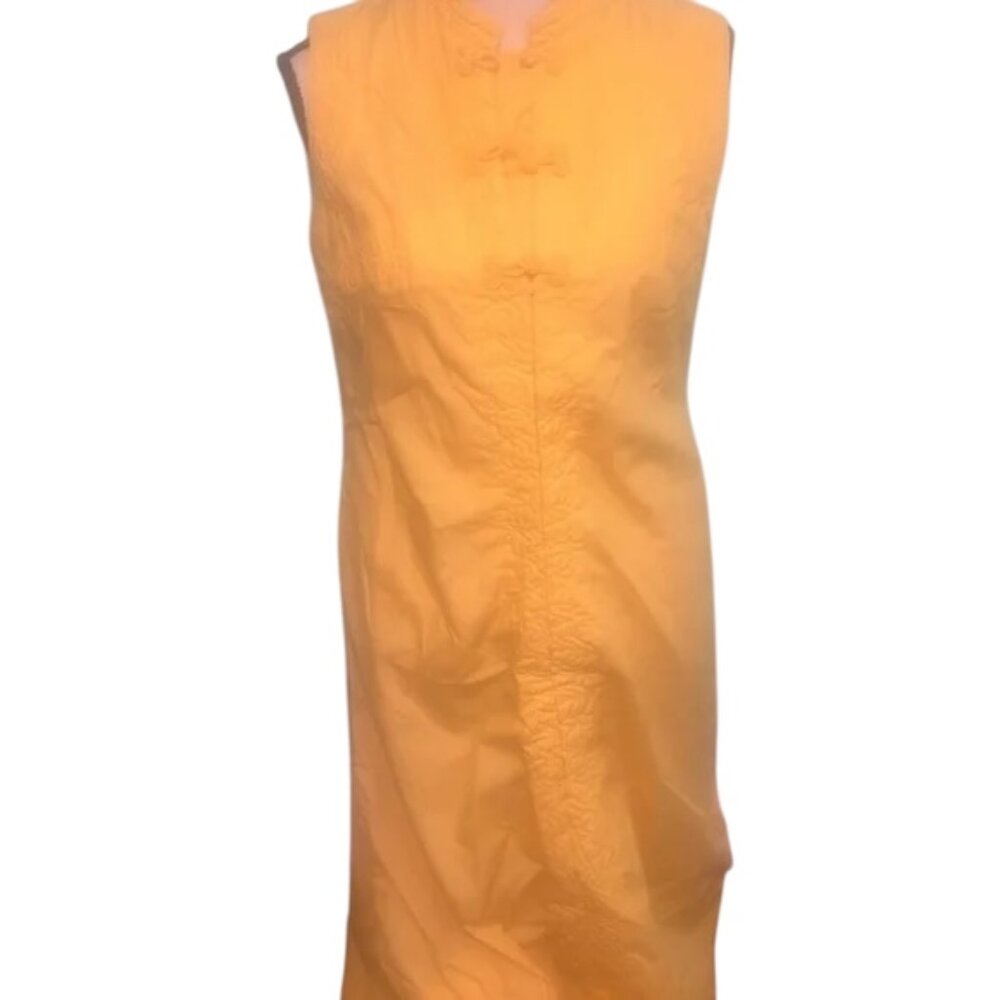 Vintage Charles & Co. Yellow Sleeveless Cheongsam Dress – Made in Hong Kong